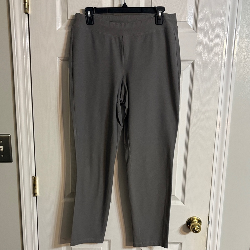 Eileen Fisher Charcoal Gray Stretch Slim Pants